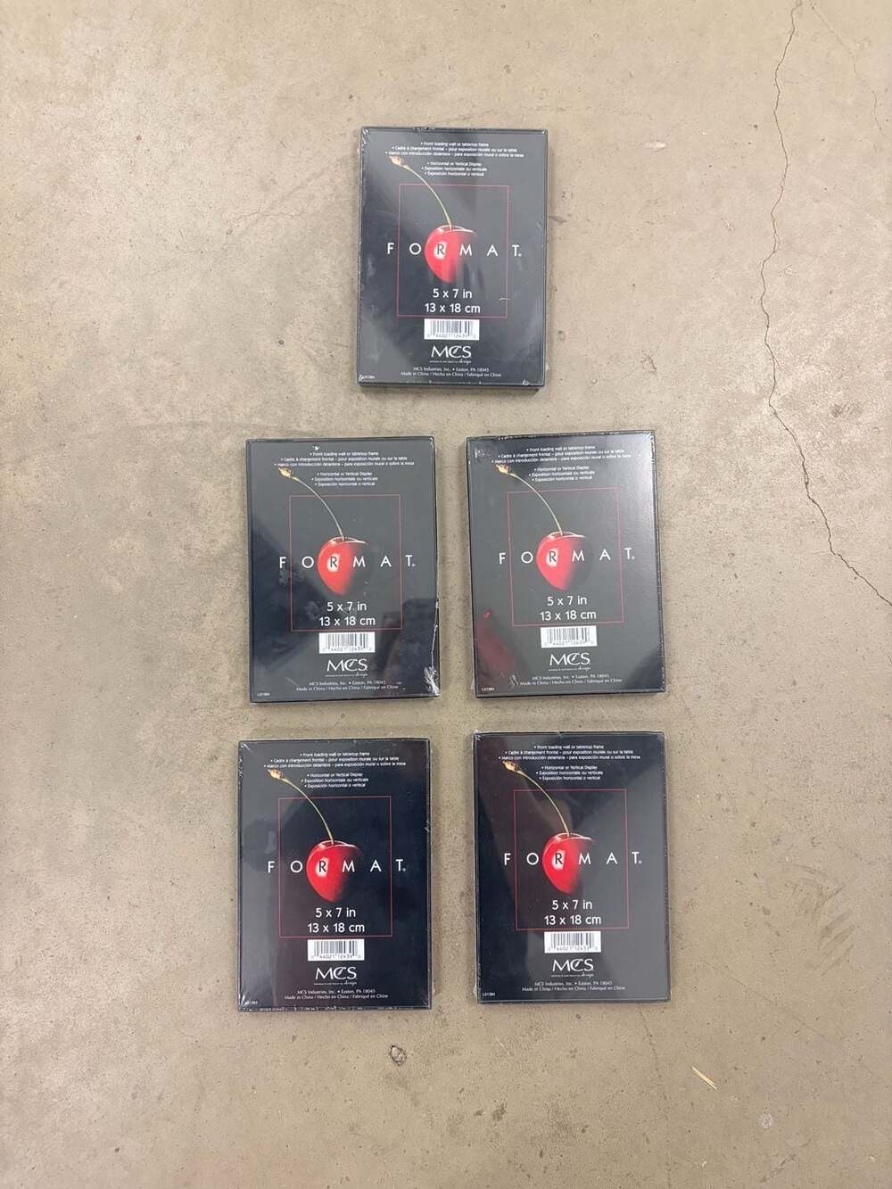 Original Format Front-Loading Black Picture Frame 5x7 in Lot of 5 Gallery Wall
